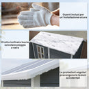 Casetta Box da Giardino 130x180 cm con Pavimento Porta con Blocco e Finestra in Resina Grigio  