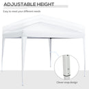 Gazebo Pieghevole 3x3m in Acciaio e tessuto Oxford Bianco
