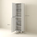 Mobile a Colonna da Bagno con 2 Armadietti 40x30x167,5 cm Bianco  