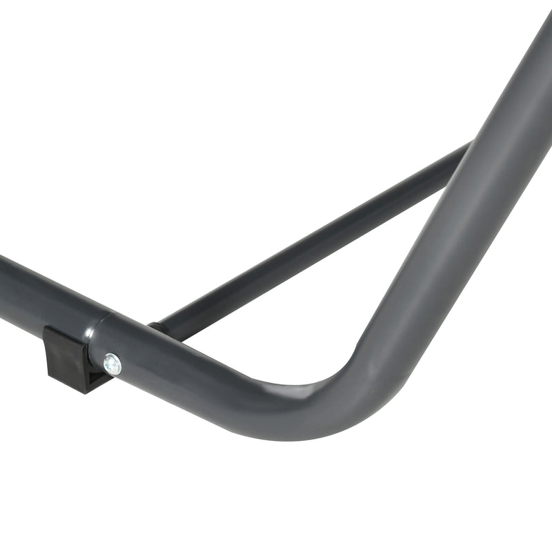 Lettino Prendisole 2 Posti da Giardino 210x140x177 cm con Tetto Parasole in Acciaio Grigio