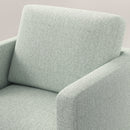 Poltrona 79x76x65 cm in Tessuto Effetto Lino Traspirante Grigio