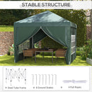 Gazebo Pieghevole 3x3m in Acciaio e tessuto Oxford Verde