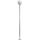 Lampioncino da Giardino Impermeabile Paralume Rotondo Ø25x223A cm con Palo in Acciaio Bianco Crema e Argento
