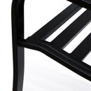 Panchina da Giardino 2 Posti con Schienale Decorato 127x60x89 cm in Ghisa e Metallo Nero