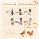 Recinto per Cani di Piccola e Media Taglia 122x122x138 cm con Tettuccio in Acciaio Nero