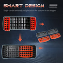 Step Fitness per Aerobica 78x28xh10-15-20 cm Altezza Regolabile in Plastica Nero e Rosso