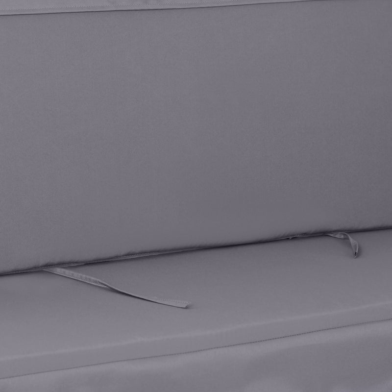 Cuscino per Dondolo da Giardino 130x45x5 cm in Poliestere Grigio