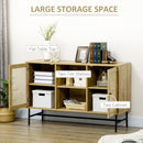 Mobiletto Basso 120x38x76,2 cm in Rattan Naturale