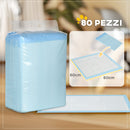 Set 80 Tappetini Assorbenti Traversine Igieniche 60x60 cm a 6 Strati 