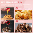 Macchina per Pop Corn 1200W Stile Retro 22x19x39 cm con Vaschetta in Alluminio Rosso