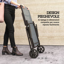 Lettino Prendisole da Giardino Pieghevole 72x158x84 cm Reclinabile in 5 Posizioni in Metallo e Textilene Grigio  