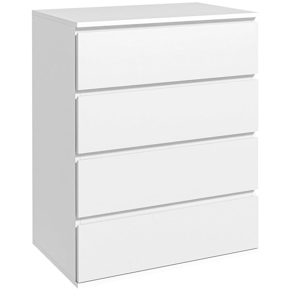 sconto Cassettiera 4 Cassetti 60x40x80 cm in Truciolato Bianco