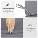 Cuscino per Dondolo da Giardino 130x45x5 cm in Poliestere Grigio