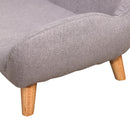 Divanetto per Cani e Gatti Imbottito 72x44x31 cm in Tessuto Grigio Chiaro