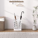 Portaombrelli di Design 28x14x41 cm con Vaschetta Raccogli Gocce e 4 Ganci in Metallo Bianco   