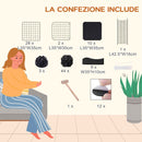 Recinto per Gatti e Roditori di Taglia Media 105x70x116 cm Modulabile e Multilivello in Acciaio e PP Nero  