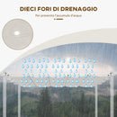 Tetto di Ricambio per Pergola Gazebo da Giardino 300x400 cm in Poliestere Crema   