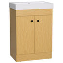 Mobile Bagno sotto Lavabo con Lavello 60x41,5x88 cm in Truciolato Naturale