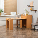 Tavolo Pieghevole da Pranzo 5 Persone 84x180x100 cm in Truciolato e Acciaio color Legno