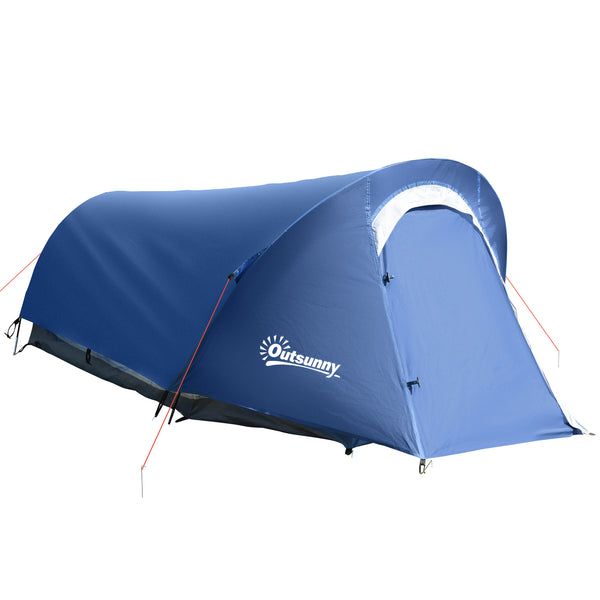 Tenda da Campeggio 265x140x95 cm con Gancio Interno e Finestre a Rete Azzurra sconto