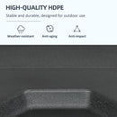 Basi per Ombrellone da Giardino 88,5x88,5x12 cm in HDPE Nero