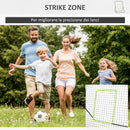 Rete per Allenamento per Calcio e Baseball Pieghevole 123x90x174 cm con Zona di Precisione Nero 