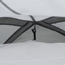 Tenda da Campeggio a Cupola per 2 Persone Estensibile 350x220x145 cm con 4 Porte e 3 Finestre Grigio