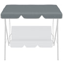 Tettuccio di Ricambio per Dondolo 192x144 cm in Poliestere Grigio Scuro