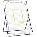 Rete per Allenamento per Calcio e Baseball Pieghevole 123x90x174 cm con Zona di Precisione Nero 