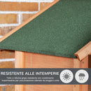 Gabbia per Uccelli 80,5x57x153 cm 3 Aperture con 4 Posatoi e Vassoio Rimovibile in Legno e Metallo Arancione  