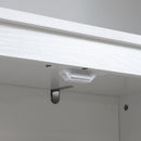 Credenza Mobile Alto Cucina 4 Ante Multiuso 80x40x182cm in Legno Bianco 