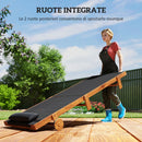 Lettino Prendisole 84x200x101 cm Schienale Regolabile su 4 Posizioni in Legno e Textilene Nero  