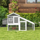 Pollaio Gabbia per Galline 178x95x100 cm in Legno con Tetto Impermeabile Grigio