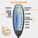 Poltrona Relax Massaggiante e Reclinabile 85x94x104 cm in Similpelle Crema