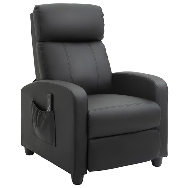 sconto Fauteuil de massage Relax 68x88x98 cm avec télécommande en similicuir noir