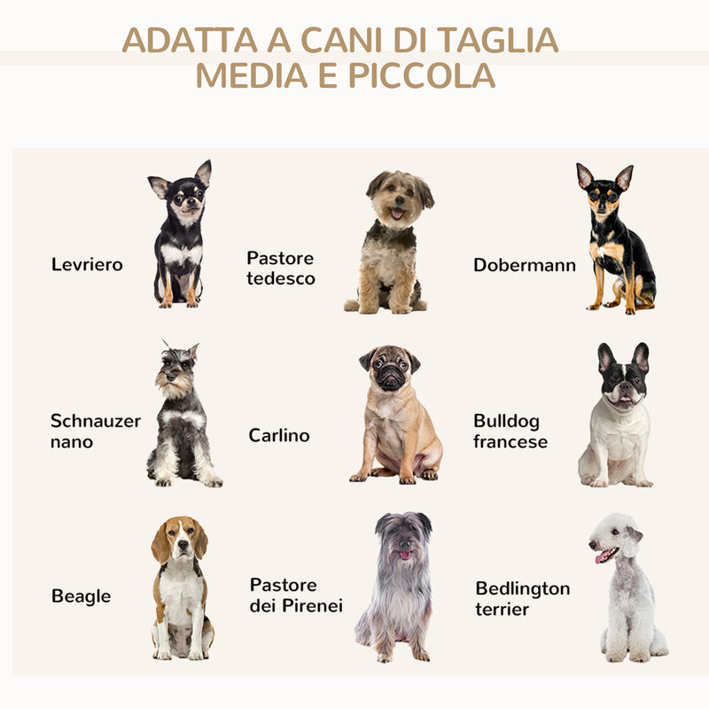 Divano per Cani e Gatti con Vano Contenitore 80x40x46 cm Rivestimento Vellutato Grigio Scuro
