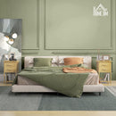 Set 2 Comodini con 2 Cassetti e Ripiano Inferiore in stile Nordico 40x34x60 cm in Bambù 