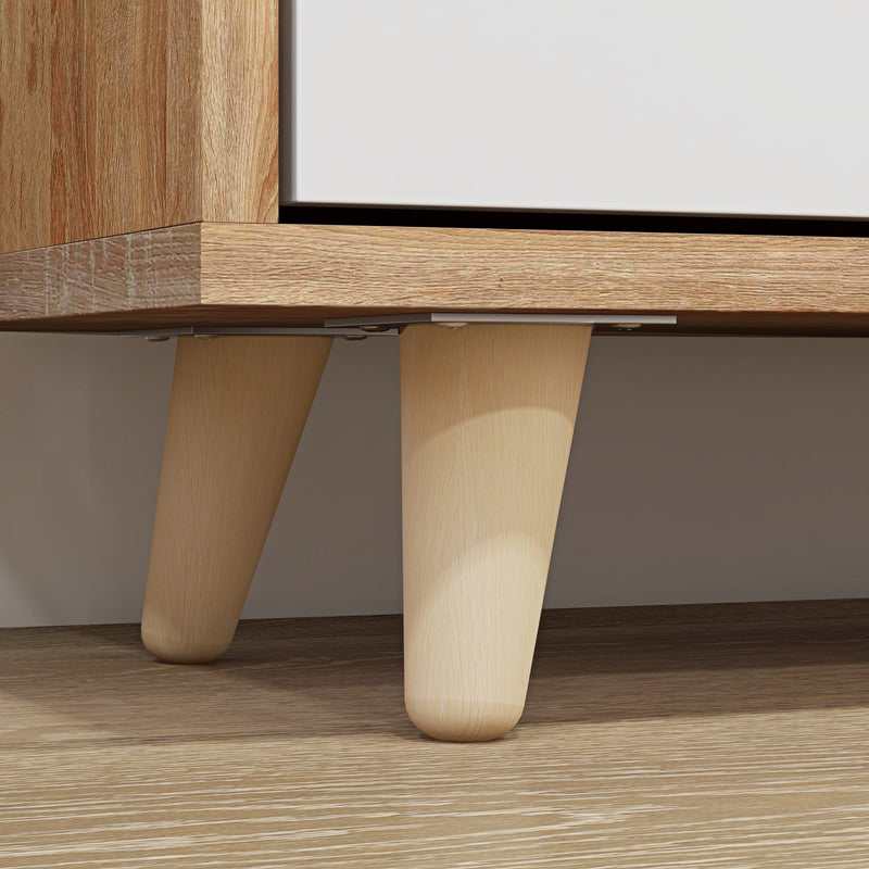 Scarpiera Salvaspazio 18-24 Paia di Scarpe a 3 Cassetti  72x24x119 cm in Truciolato Bianco