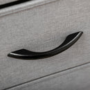 Cassettiera 8 Cassetti 80x30x81,5 cm in Legno e Acciaio Marrone Grigio e Nero