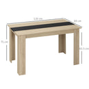 Tavolo da Pranzo Moderno per 4-6 Persone 120x69x75 cm Nero e Legno 