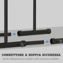 Barra per Dip ad Altezza Regolabile 90-102x65x80-90 cm in Acciaio Nera