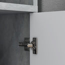 Mobile Guardaroba per Ingresso con Specchio Appendiabiti e Armadio 145x29x184 cm Grigio e Bianco  