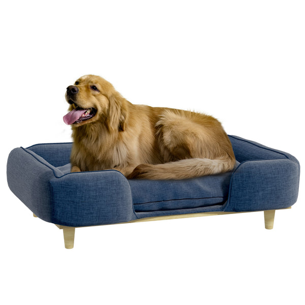 Divano per Cani Taglia Grande  fino 30 kg 96x66x24 cm con Cuscino Rimovibile Blu online
