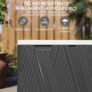 Panca Contenitore Capacità 380L con 2 Maniglie e Leva a Gas in HDPE Nero e Grigio  