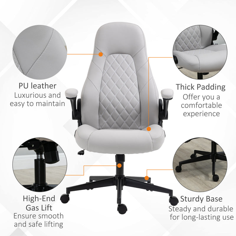 Sedia Direzionale da Ufficio 67x70x112-122 cm Altezza Regolabile Grigio