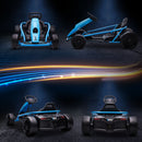 Go Kart Elettrico per Bambini 24V 13km/h Schienale Alto e Cintura di Sicurezza Blu e Nero  