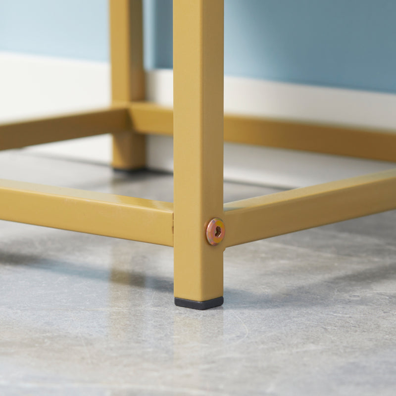 Mobile a Colonna Bagno 30x30x105 cm in Legno e Metallo Bianco