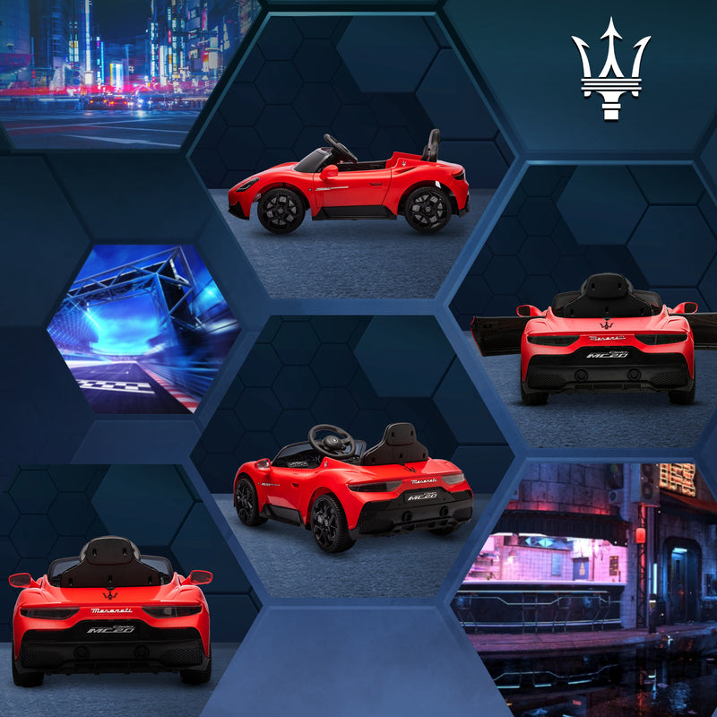 Macchina Elettrica per Bambini Licenza Maserati MC20 Velocità 3-5km/h Rosso 