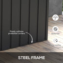 Panca Contenitore da 450L con 2 Rotelle e Maniglie 125,5x61,5x70 cm in Acciaio e PP Grigio Scuro