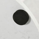 Appendiabiti da Terra 6 Ganci 32x171 cm Disco in Acciaio e Base in Ardesia Bianco